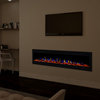 72" Front Vent, Wall Mount or Recessed Fireplace, Brushed Silver
