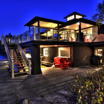 Boathouse lite up