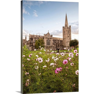 "St Patrick's Cathedral and Flowers, Dublin, Ireland" Wrapped Canvas Art Prin...