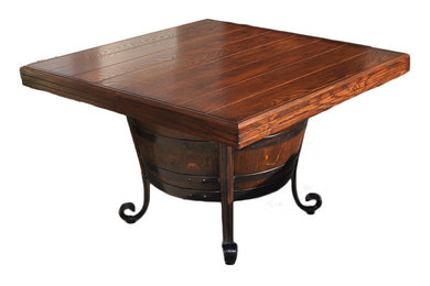 wine barrel table