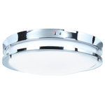 Access Lighting - Access Solero Dual Voltage Emergency Backup LED Flushmount 20464LEDEM-CH/ACR - This Dual Voltage Emergency Backup LED Flushmount from Access Lighting has a finish of Chrome and fits in well with any Contemporary style decor.