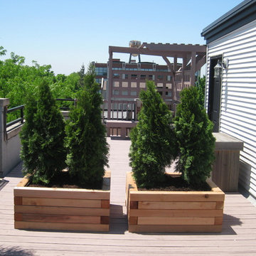 Rooftop Deck with Container Gardens & Cedar Beds