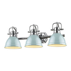 Duncan 3-Light Vanity, Chrome, Seafoam
