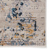 Vibe Terrior Abstract Blue and Red Area Rug, Blue and Gold, 7'10"x10'10"