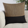 Jaipur Living Sila Geometric Throw Pillow, Light Tan/Black, Polyester Fill