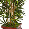 3.5' Bamboo Artificial Tree, Wooden Decorative Planter