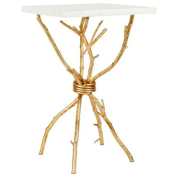 Alexa Mabrle Top Gold Accent Table