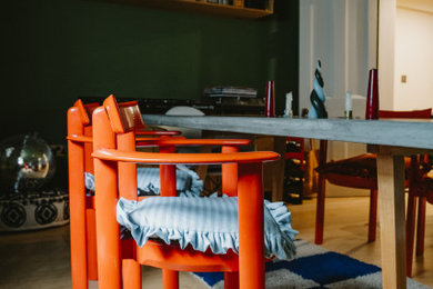 Inspiration for an eclectic dining room in London.