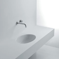 Gardenia Oval Undermount Bathroom Sink 22.6" x 20.7" - Bathroom Sinks