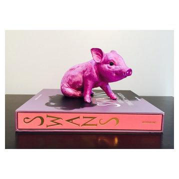 9.5 x 9.5 Piggy Bank with Message on Crystal