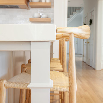 Transitional Kitchen Featuring Rift Cut Oak Accents