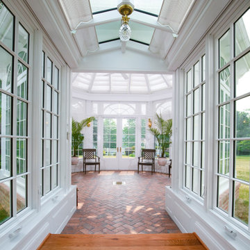 TANGLEWOOD GARDEN ROOM WITH CONCEALED FRENCH PINOLEUM BLINDS