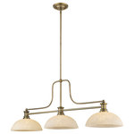 Z-Lite - Z-Lite 725-3HBR-DGM14 Melange 3 Light Chandelier in Golden Mottle - Full of warmth, this three-light ceiling light adds warmth to any kitchen. Vintage-inspired heritage brass creates a timeless feel in any modern space.