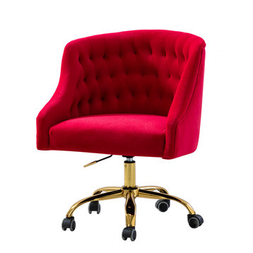 red desk chair