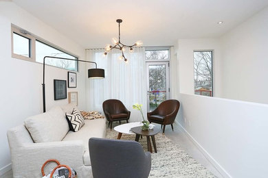 Minimalist living room photo in Ottawa