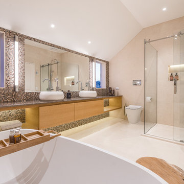 Warm Contemporary Bathroom by Du Bois Design