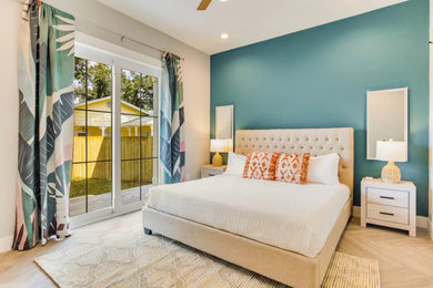 Beach style bedroom photo in Charlotte