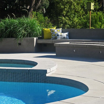 Glass tile at pool