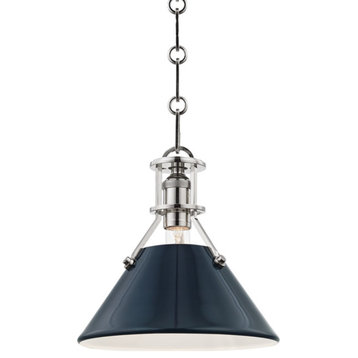 Hudson Valley Painted No.2 1-Light Small Pendant MDS351-PN/DBL, Bronzel