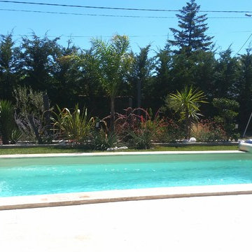 Aménagement paysager piscine