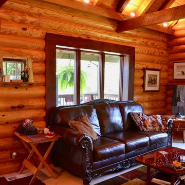 Holly Occupied Log Cabin Home Staging