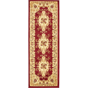 Traditional Royale 2'7"x10' Runner Wine Area Rug