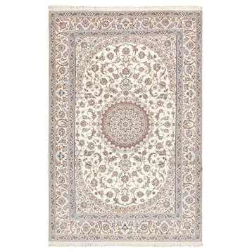 Pasargad AZ Collection Hand-Knotted Silk and Wool Area Rug, 6'10"x10'3"