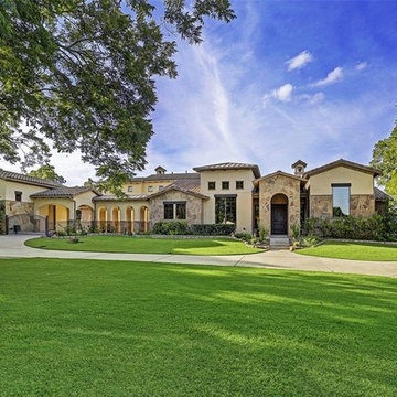 Transitional Mediterranean Style Custom Home on Acreage in Richmond, Texas
