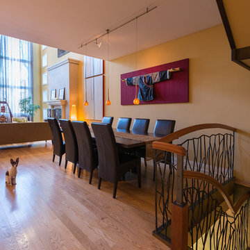 Dining Room with Monorail and Savoy Pendants