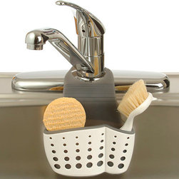 Adjustable Dish Brush and Sponge Holder - Kitchen Sink Accessories