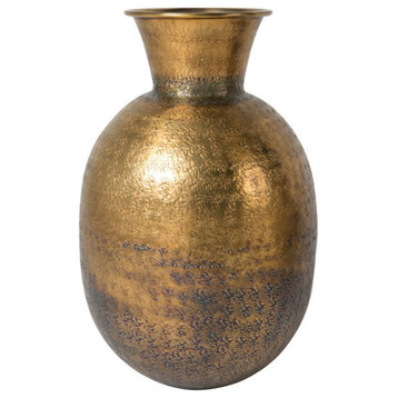 Round Antique Brass Vase | Dutchbone Bahir