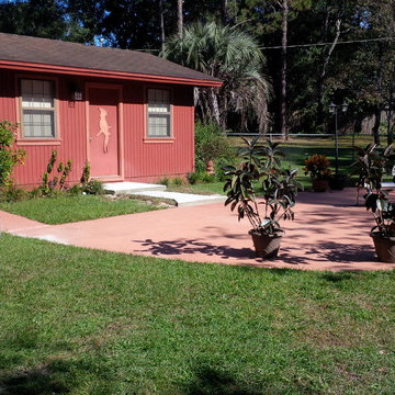 Pool deck and water line tile project