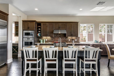 Example of a transitional kitchen design in San Diego