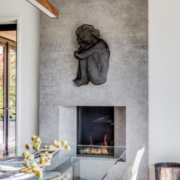 Next Century Modern- Dining Room Fireplace