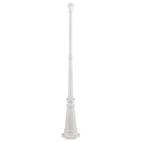 Textured White 0 Outdoor Lamp Post