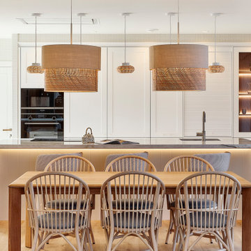 Diseño interior de vivienda cocina abierta a salón comedor