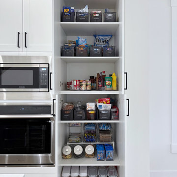 After: Organized Pantry with Clear Storage Solutions