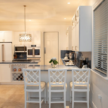 Traditional Kitchen Remodel Done With Painted White Shaker Door