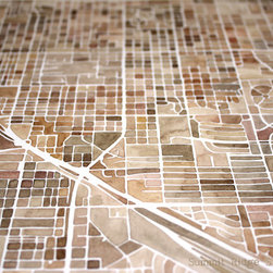 Tucson Arizona Watercolor Map - Artwork