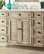 Abbeville 46" Single Bathroom Vanity in Distressed Beige with White Marble Top