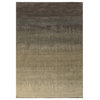 Charlotte Abstract Shag Gray and Beige Rug, 5'3"x7'6", 5'3"x7'6"