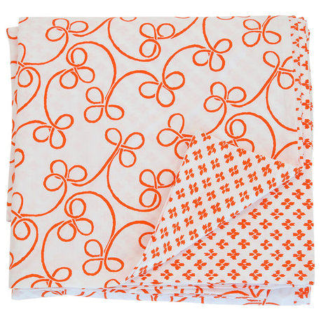 Kyra Reversible Duvet Cover, Orange, Queen