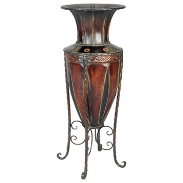 Rustic Brown Metal Vase 96645