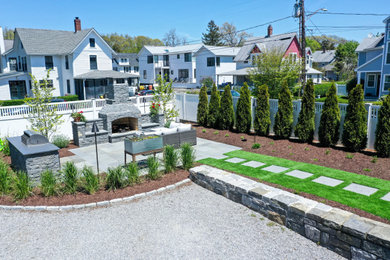 Réalisation d'une terrasse.