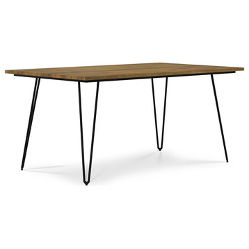 Hunter Solid Mango Wood Dining Table, Light Brown