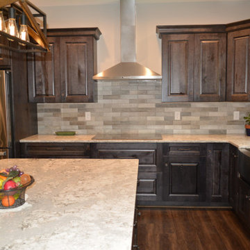 Rustic Maple with Smoke Stain and Ebony Glazing