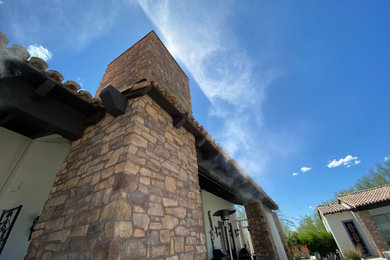 Mid-sized trendy backyard patio photo in Phoenix