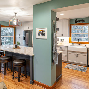 Pop of Color Farmhouse Kitchen