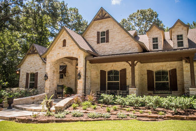 Inspiration for a rustic exterior home remodel in Houston
