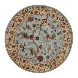 Home Decorators Collection - Antoinette Wembley Blue/Beige 5 ft. 5 in. Round Area Rug - Rugs